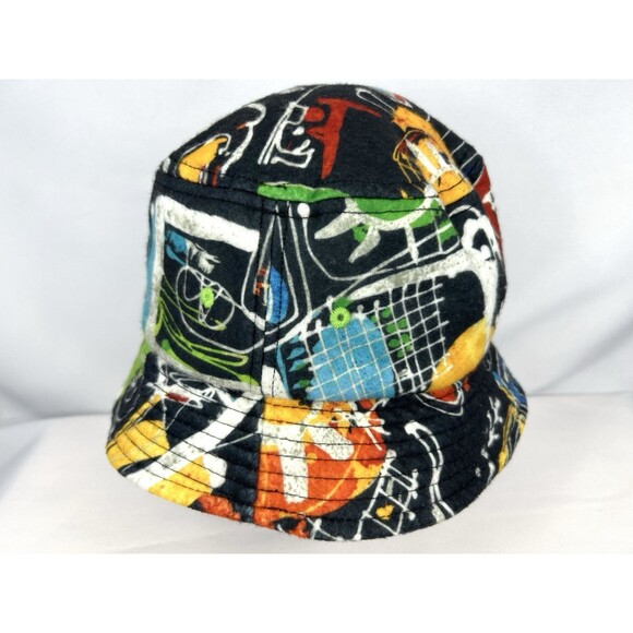 Jams World Fleece Bucket Hat Artsy Trendy Abstract One Size - Picture 4 of 11